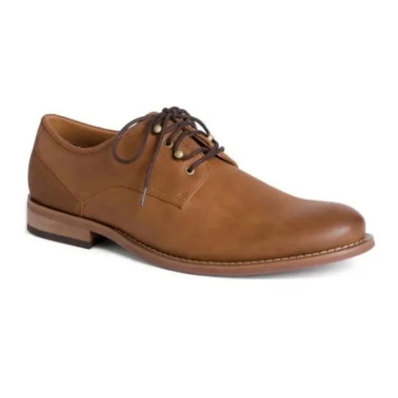 Hawker Rye Porewia Speed Lace Derby Tan Leather Oxfords, Men's 8.5, EUC! - Picture 1 of 7